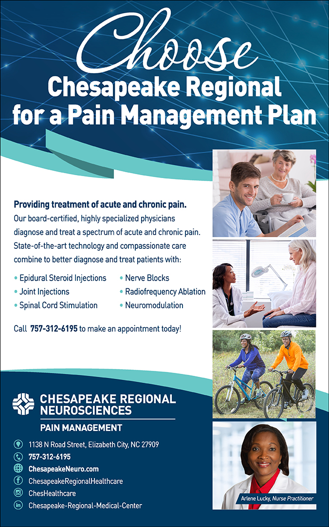 Choose Chesapeake Regional for a Pain Management Plan Currituck